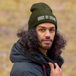 Cost of Desire Embroidered Cuffed Beanie