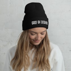 Cost of Desire Embroidered Cuffed Beanie