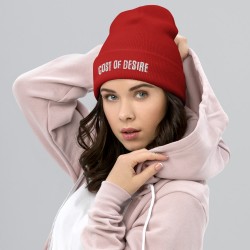 Cost of Desire Embroidered Cuffed Beanie