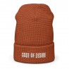 Cost of Desire Embroidered Waffle Beanie